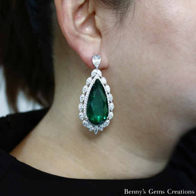 The Zambian Vision Emerald Diamond Earrings