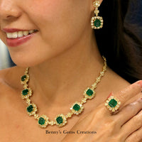 Émeraude Soleil Emerald & Yellow Diamond Necklace - Benny's Gems Creations