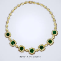 Émeraude Soleil Emerald & Yellow Diamond Necklace - Benny's Gems Creations