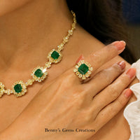 Émeraude Soleil Emerald & Yellow Diamond Ring - Benny's Gems Creations