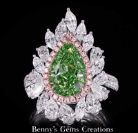 Enchanted Garden Green Diamond Ring & Pendant - Benny's Gems Creations