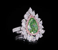 Enchanted Garden Green Diamond Ring & Pendant - Benny's Gems Creations