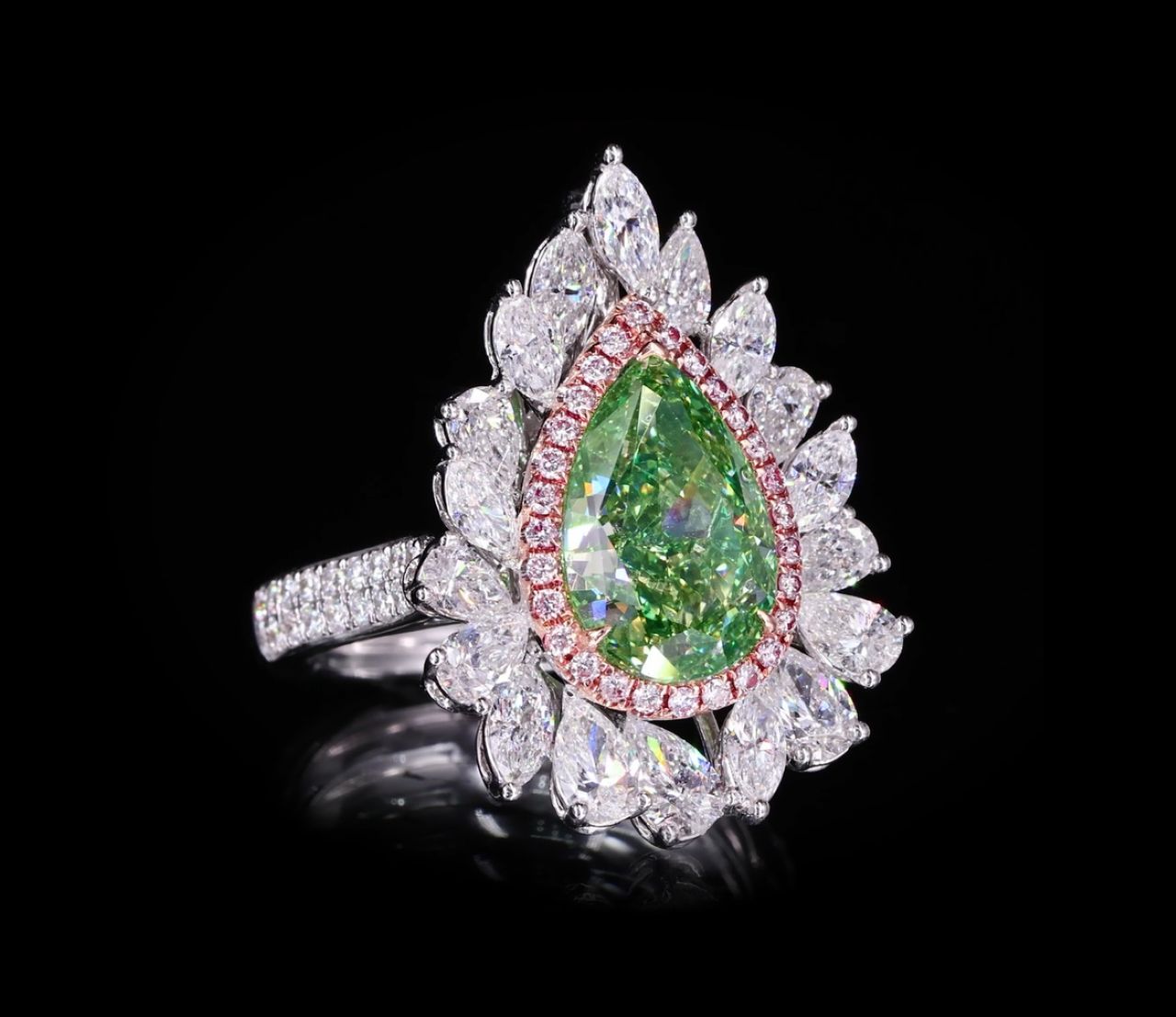 Enchanted Garden Green Diamond Ring & Pendant - Benny's Gems Creations