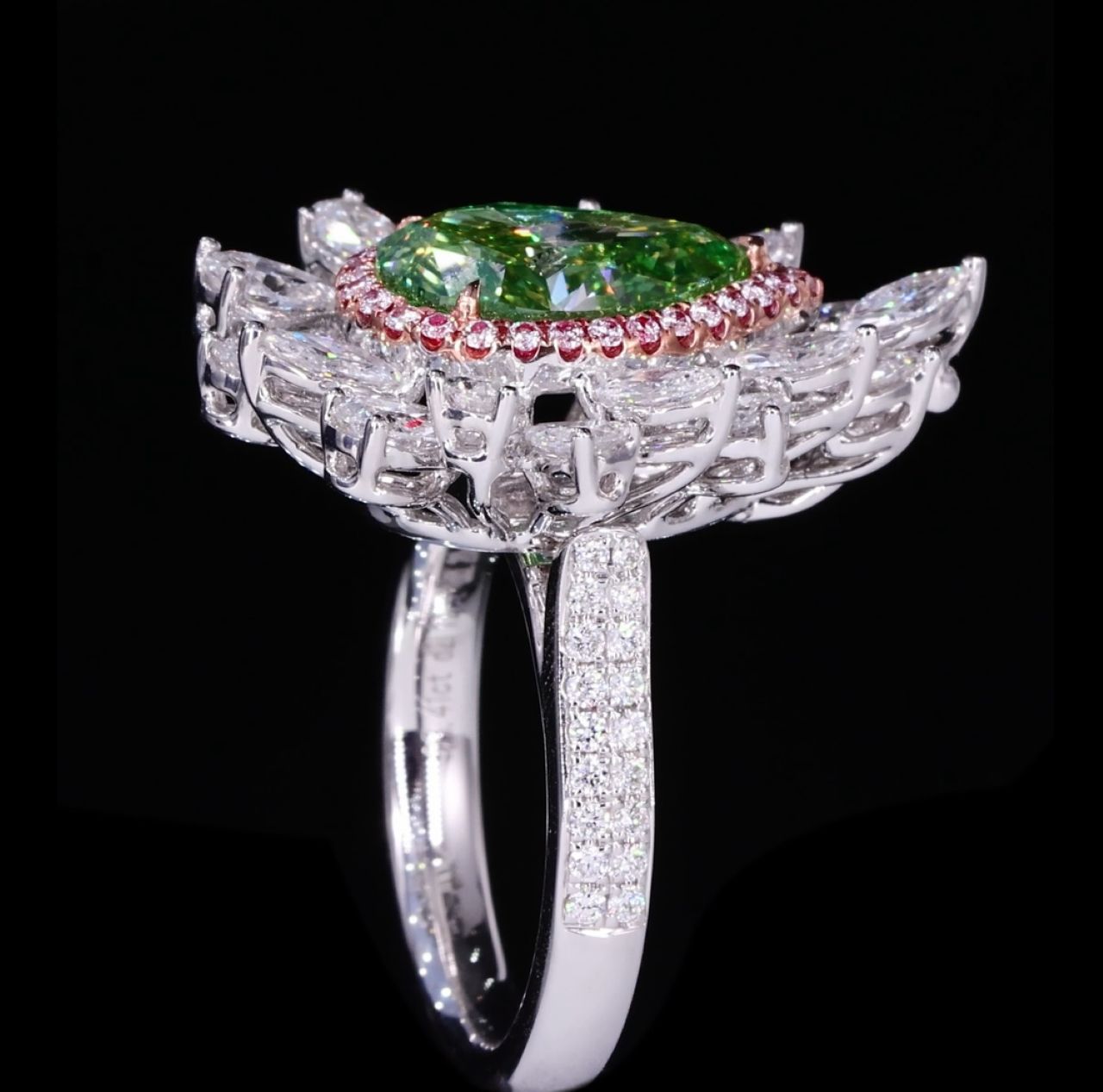 Enchanted Garden Green Diamond Ring & Pendant - Benny's Gems Creations