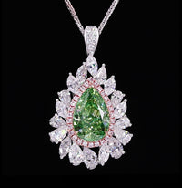 Enchanted Garden Green Diamond Ring & Pendant - Benny's Gems Creations