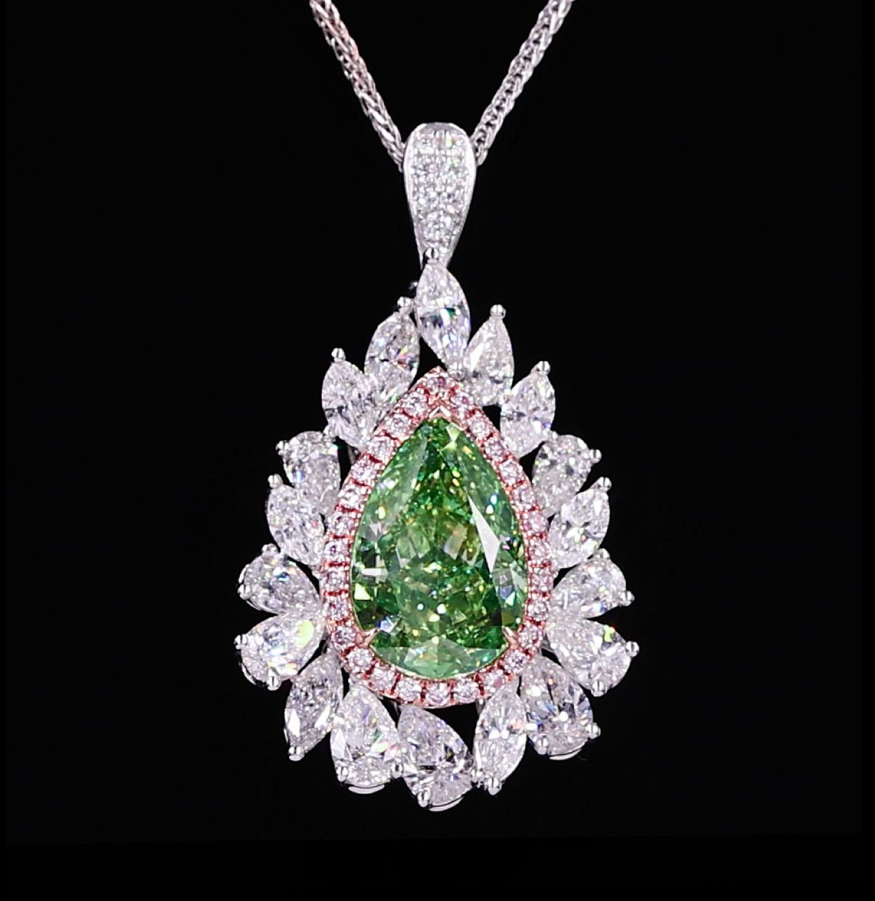 Enchanted Garden Green Diamond Ring & Pendant - Benny's Gems Creations