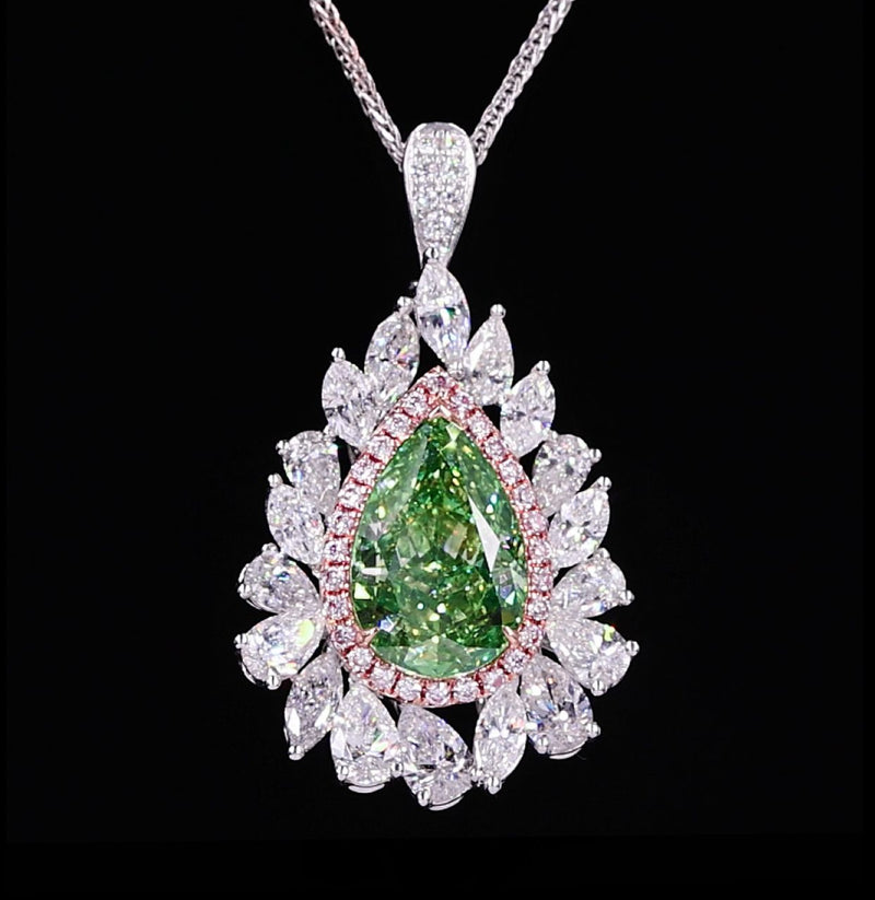 Enchanted Garden Green Diamond Ring & Pendant - Benny's Gems Creations