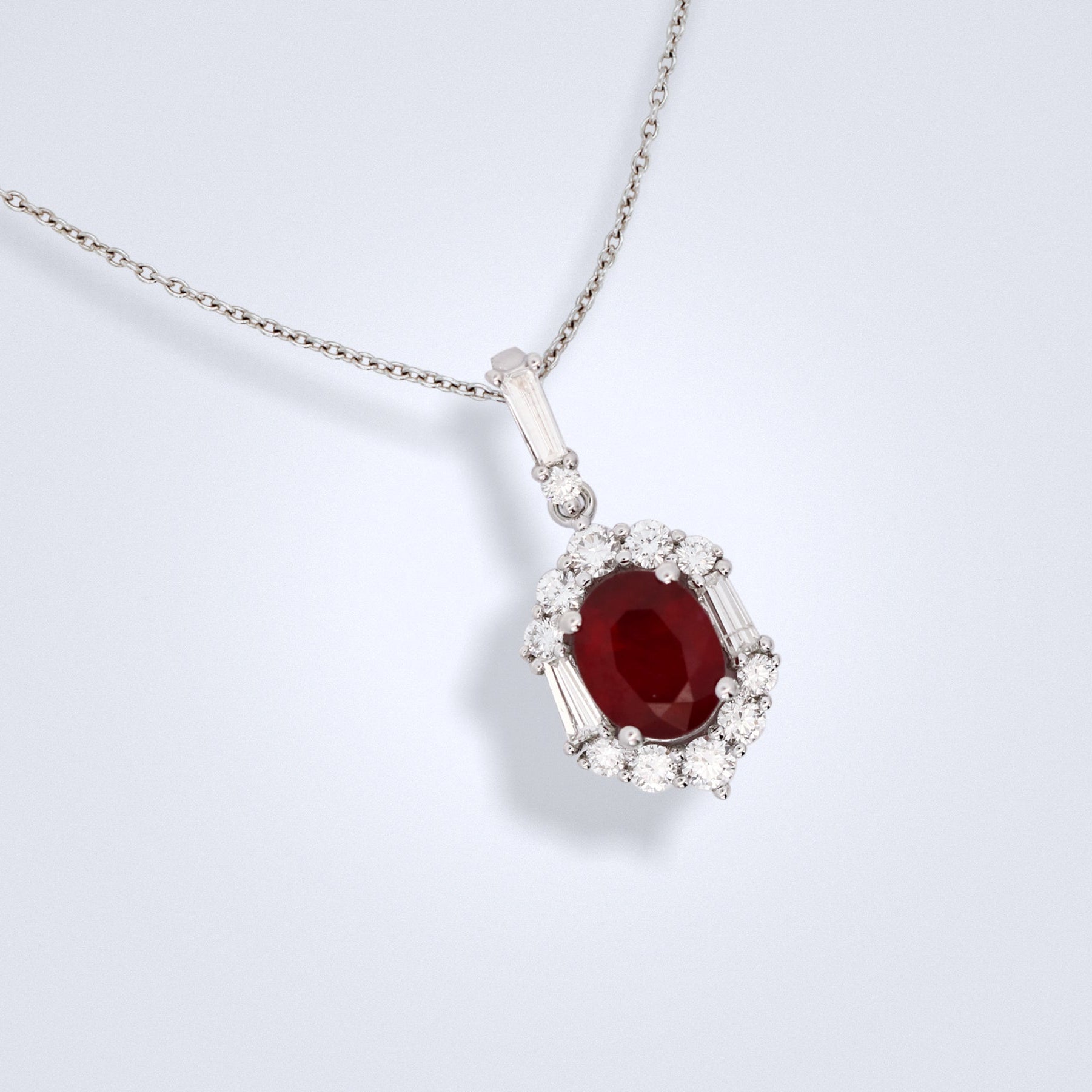 Enchanting Ruby Diamond Pendant - Benny's Gems Creations