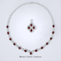 Enchanting Ruby Fiore Diamond Necklace - Benny's Gems Creations