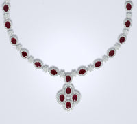 Enchanting Ruby Fiore Diamond Necklace - Benny's Gems Creations