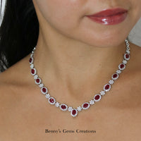 Enchanting Ruby Fiore Diamond Necklace - Benny's Gems Creations