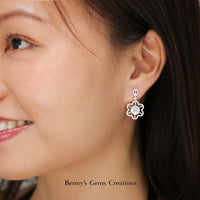 Eternal Bloom Drop Diamond Earrings - Benny's Gems Creations