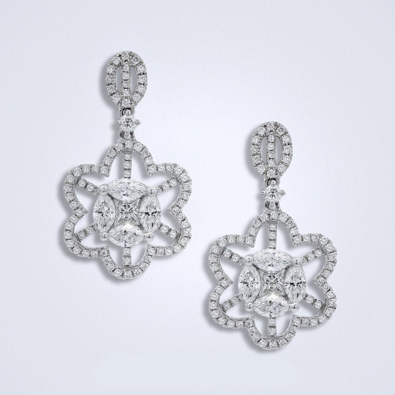 Eternal Bloom Drop Earrings - Benny's Gems Creations