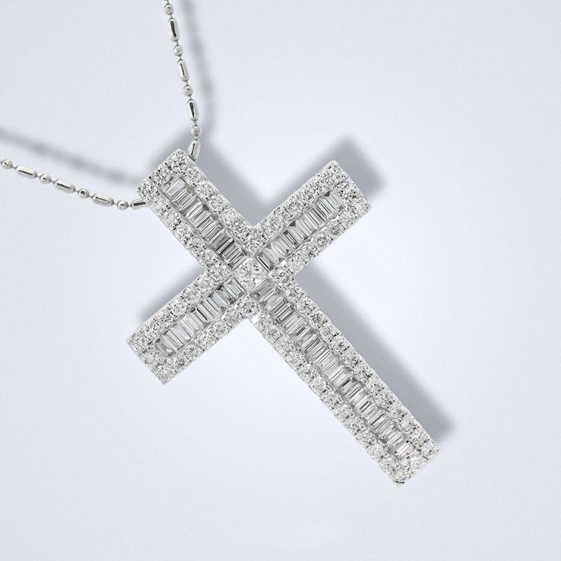 Eternal Faith Diamond Cross Pendant - Benny's Gems Creations