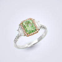 Ethereal Glow Green Diamond Ring - Benny's Gems Creations