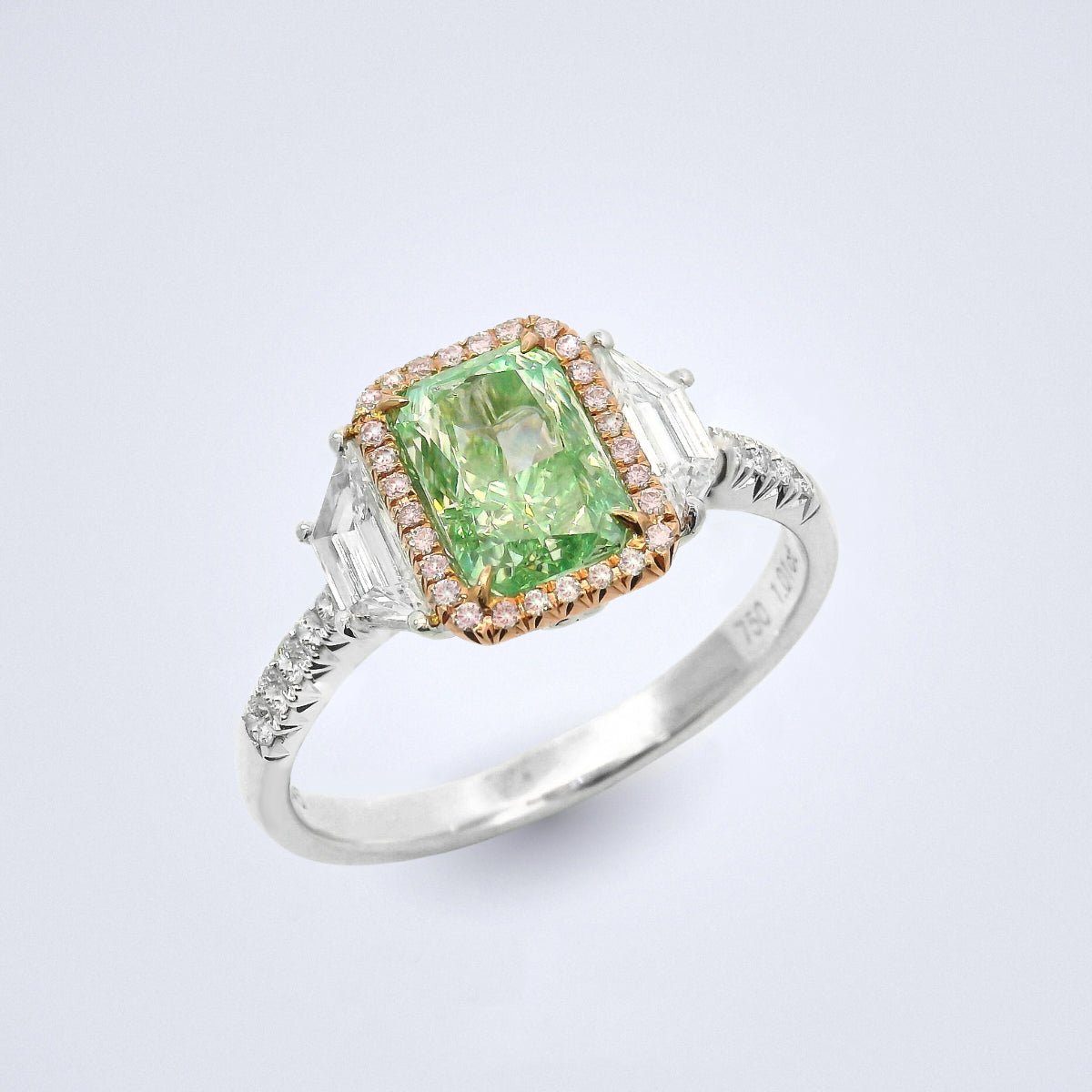 Ethereal Glow Green Diamond Ring - Benny's Gems Creations