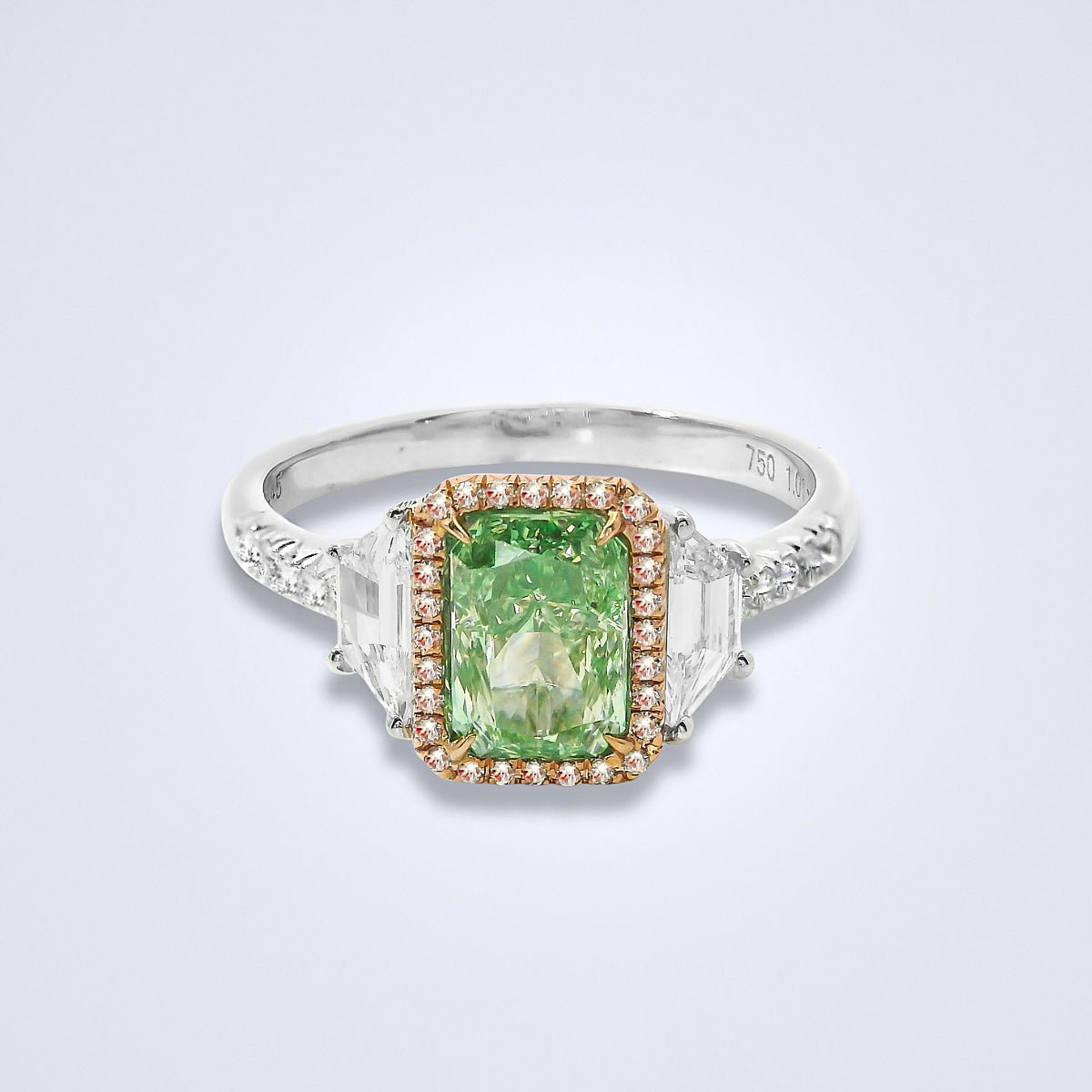 Ethereal Glow Green Diamond Ring - Benny's Gems Creations