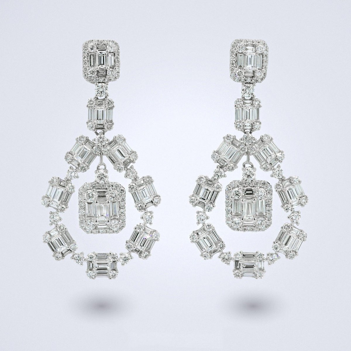 Étoile Baguette Diamond Drop Earrings - Benny's Gems Creations