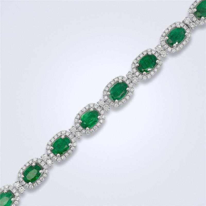 Evergreen Elegance Emerald Diamond Bracelet - Benny's Gems Creations