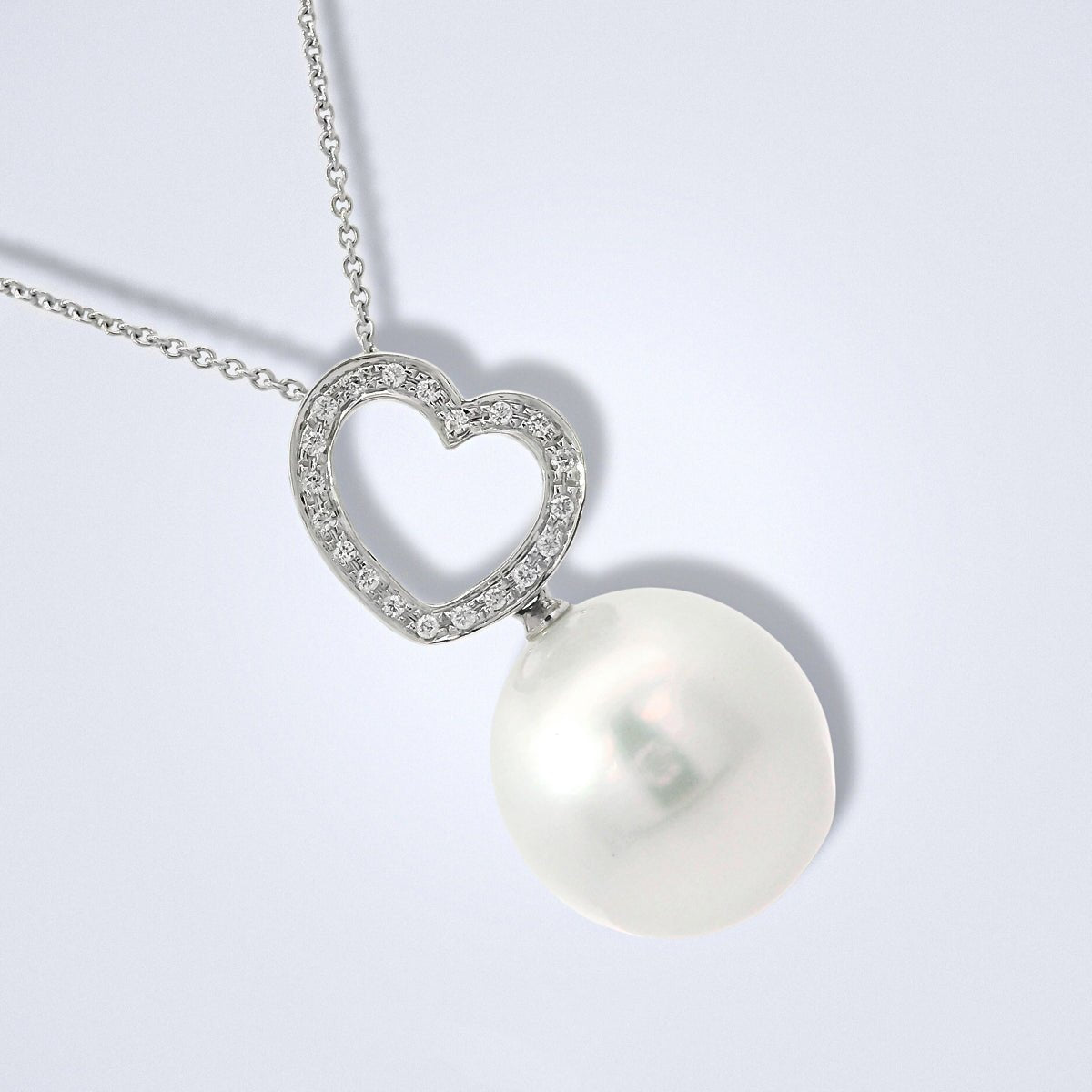 Everlasting Love Pearl Diamond Pendant - Benny's Gems Creations