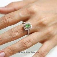 Fancy Colored Green Diamond Ring - Benny's Gems Creations