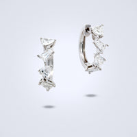 Fancy Diamond Huggie Earrings