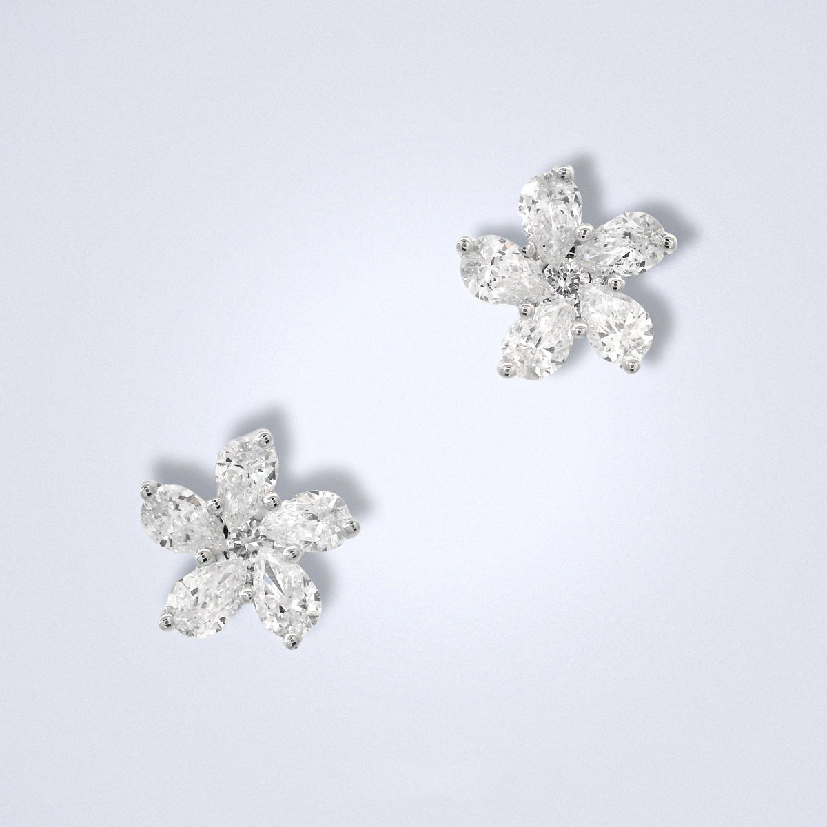Fleur de Lumière Convertible Diamond Earrings - Benny's Gems Creations