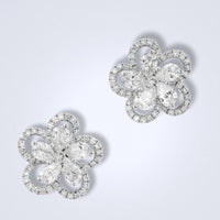 Fleur de Lumière Convertible Diamond Earrings - Benny's Gems Creations