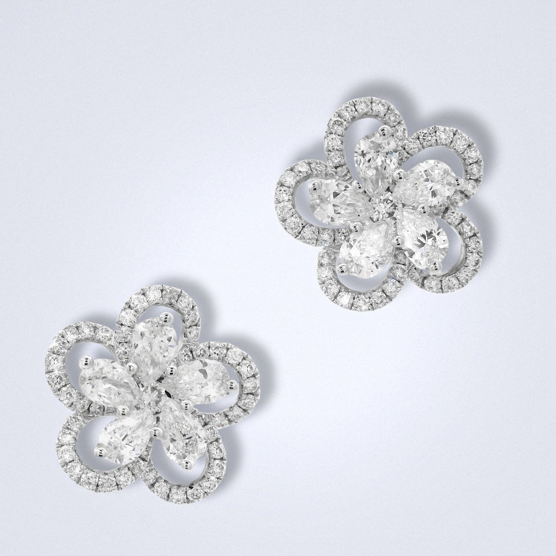 Fleur de Lumière Convertible Diamond Earrings - Benny's Gems Creations