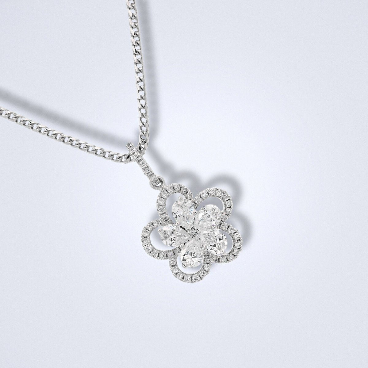 Fleur de Lumière Diamond Pendant - Benny's Gems Creations