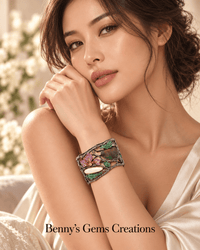 Flora Opal Diamond Bangle - Benny's Gems Creations