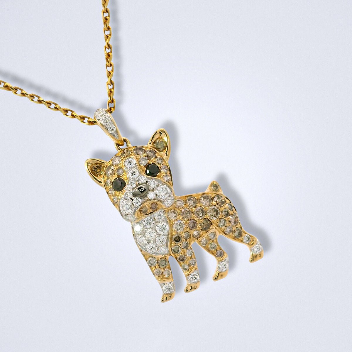 French Bulldog Diamond Pendant - Benny's Gems Creations
