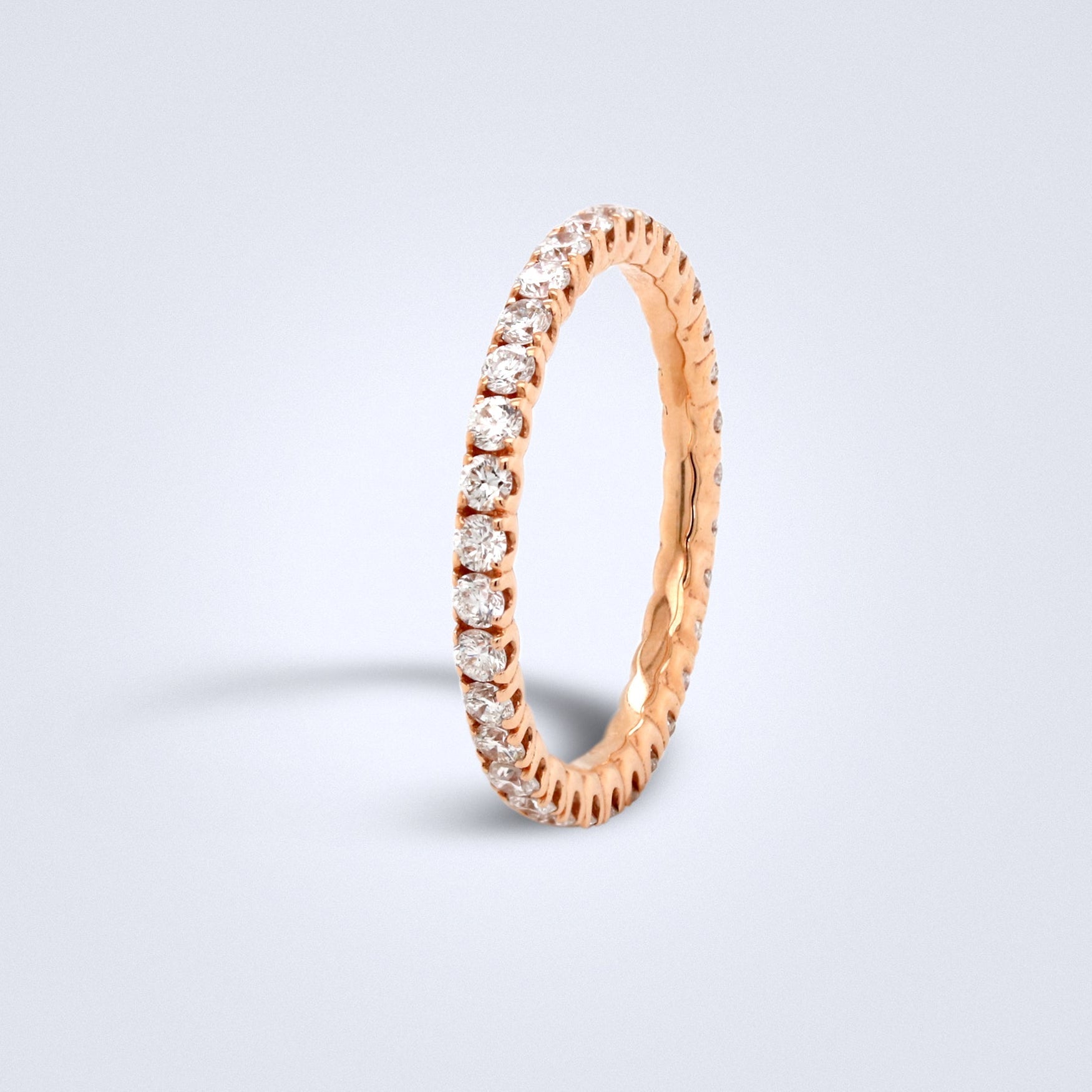 Full Eternity Rose Gold Diamond Ring - Benny's Gems Creations