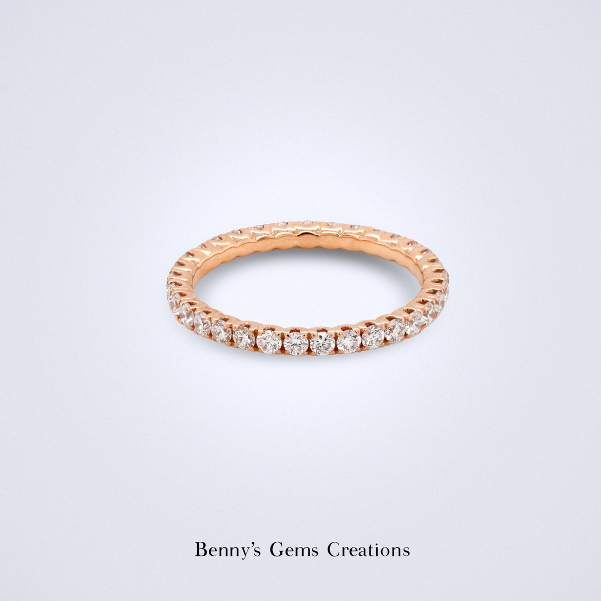 Full Eternity Rose Gold Diamond Ring - Benny's Gems Creations