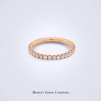 Full Eternity Rose Gold Diamond Ring - Benny's Gems Creations