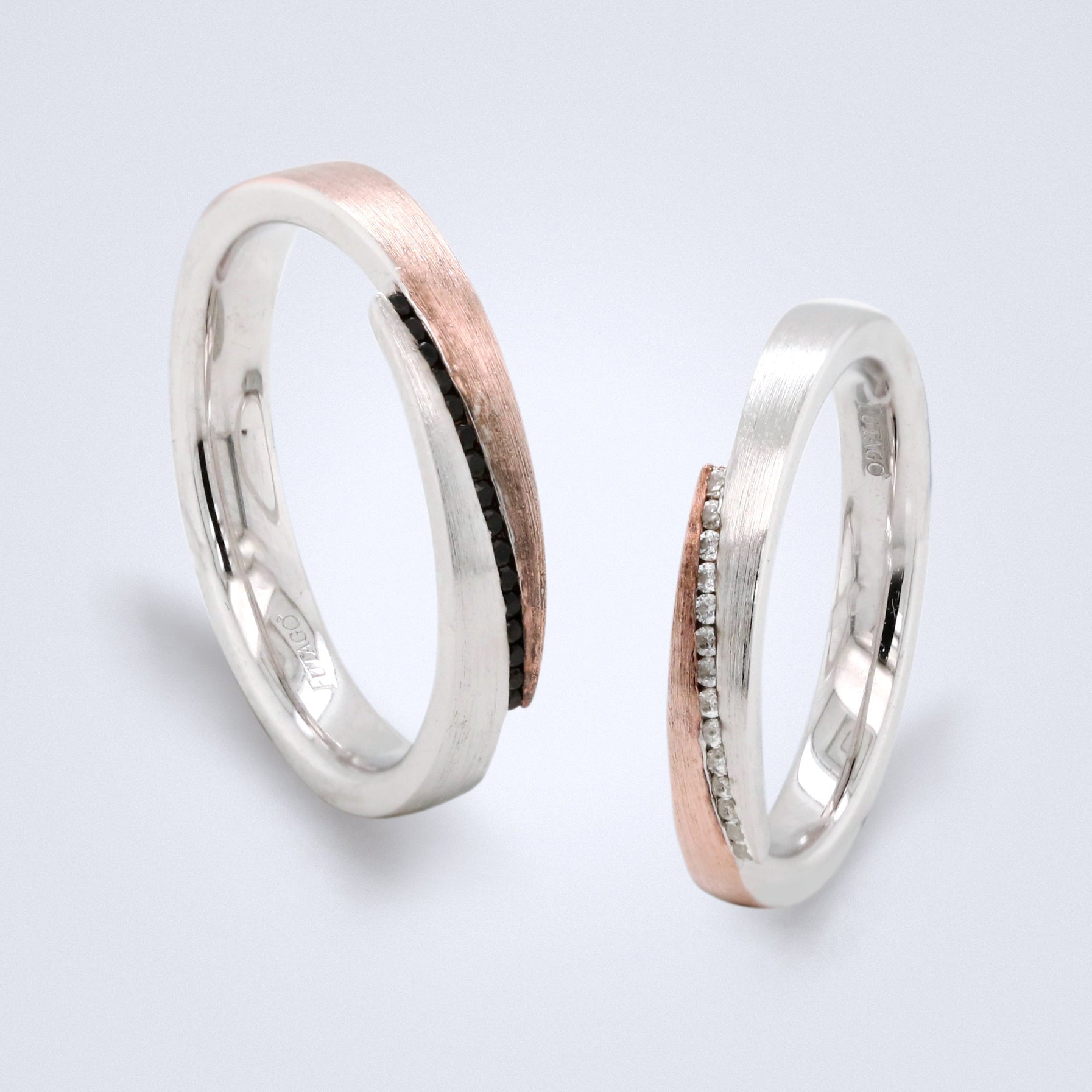Gentle Embrace Wedding Bands - Futago Bridal - Benny's Gems Creations