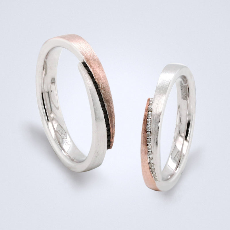 Gentle Embrace Wedding Bands - Futago Bridal - Benny's Gems Creations