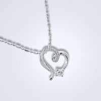 Gentle Heart White Gold Diamond Pendant - Benny's Gems Creations