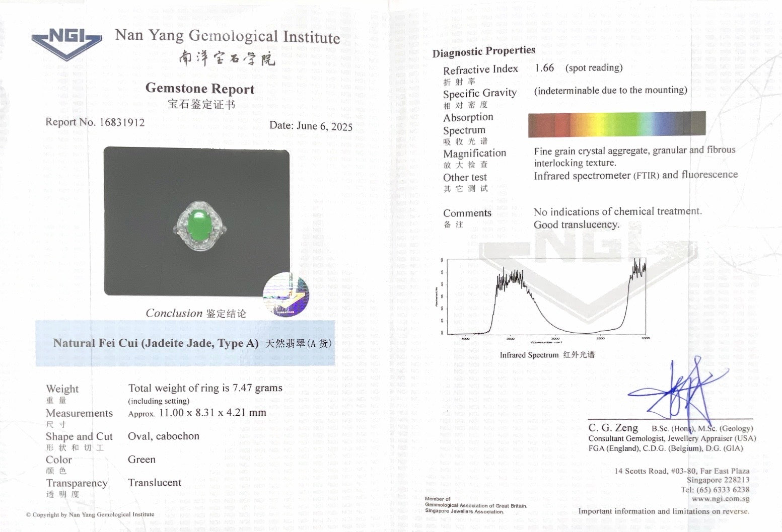 Graceful Cabochon Jadeite Diamond Ring - Benny's Gems Creations