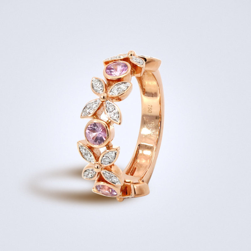 Graceful Sapphire Diamond Ring - Benny's Gems Creations