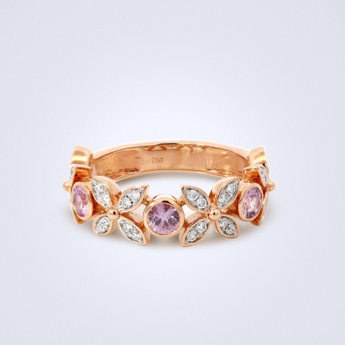 Graceful Sapphire Diamond Ring - Benny's Gems Creations