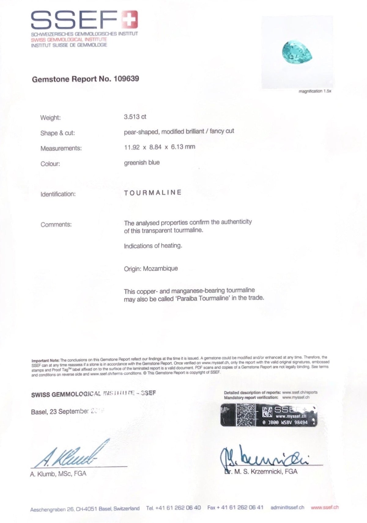 Grand Mozambique Paraiba Diamond Ring - Benny's Gems Creations