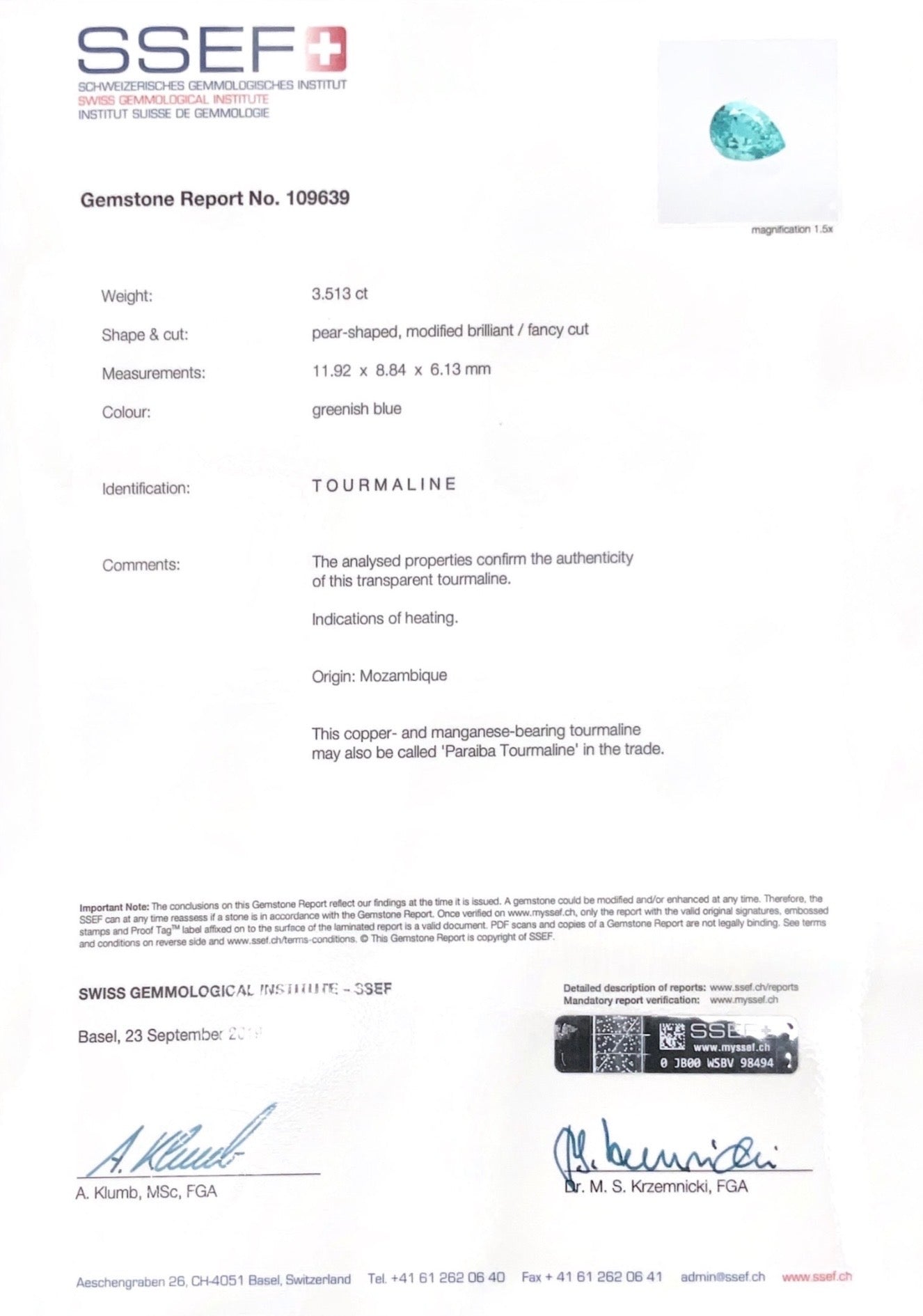 Grand Mozambique Paraiba Diamond Ring - Benny's Gems Creations