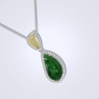 Harmonious Jadeite Diamond Pendant - Benny's Gems Creations