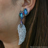 Icy Carved Jadeite Opal Earrings - Benny's Gems Creations