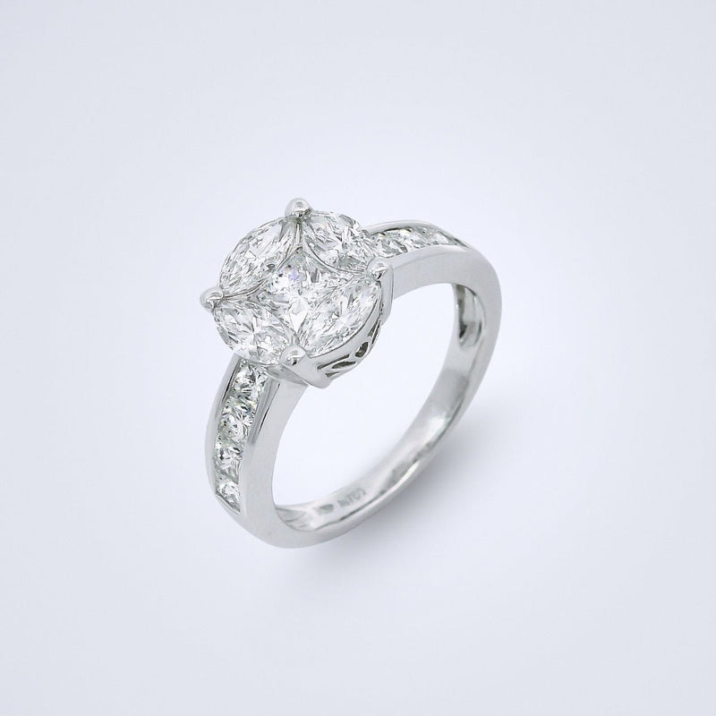 Illusion Channel Set Diamond Ring - Benny's Gems Creations