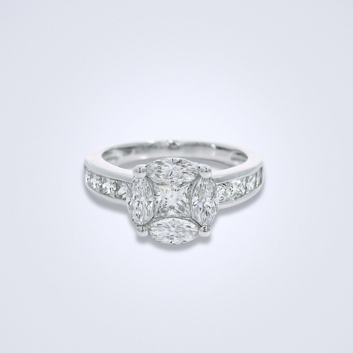 Illusion Channel Set Diamond Ring - Benny's Gems Creations