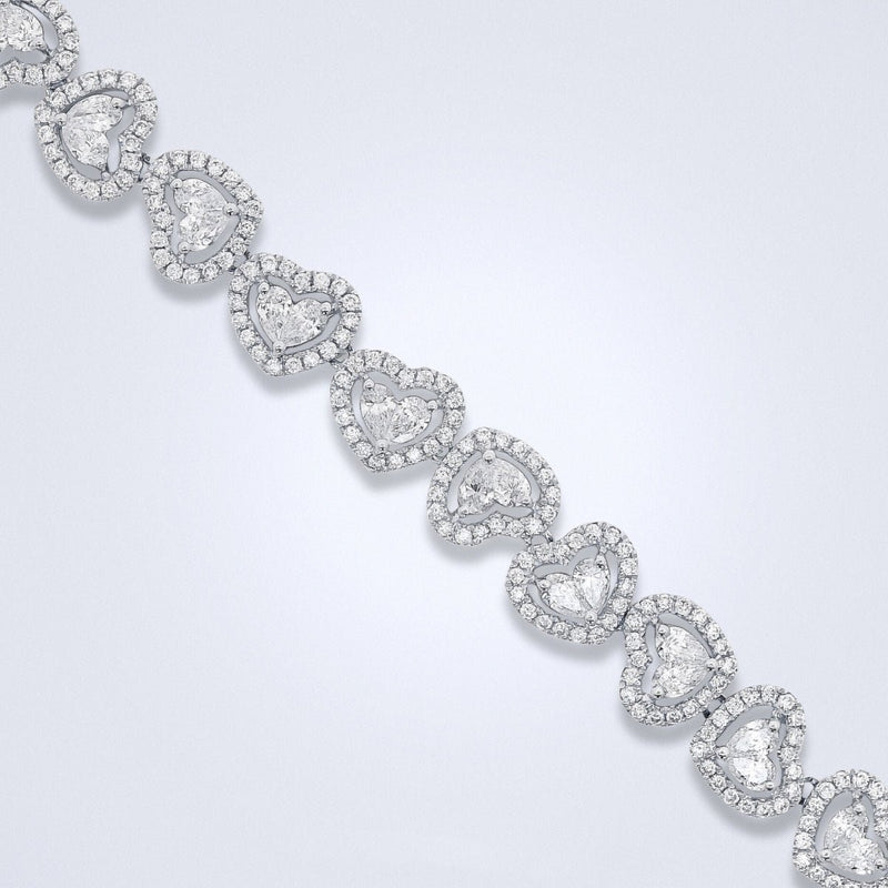 Illusion Heart Diamond Bracelet - Benny's Gems Creations