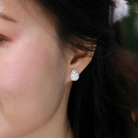 Illusion Pear Diamond Earrings - Benny's Gems Creations