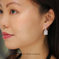 Illusion Set Diamond Dangling Earrings - Benny's Gems Creations